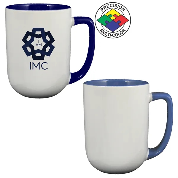 17oz Two-Tone Arlen Mug with Color Handle... from ASI 80093 Pyrographics / Pyrographics Line