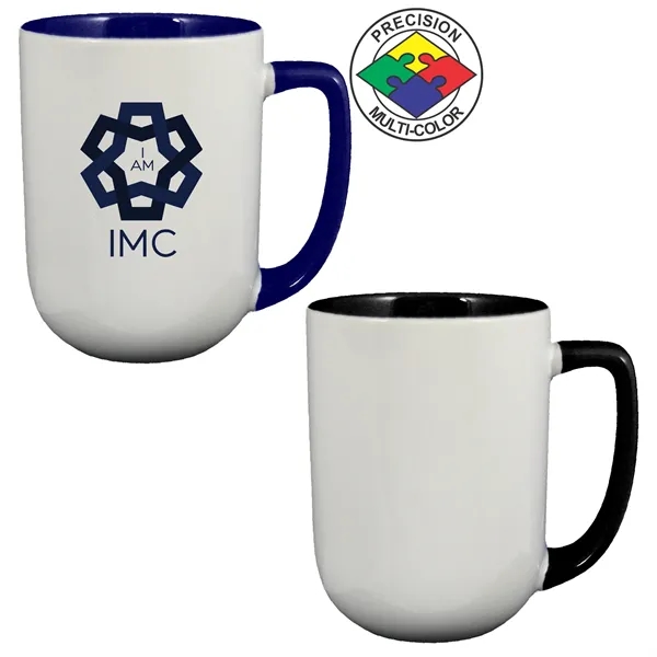 17oz Two-Tone Arlen Mug with Color Handle... from ASI 80093 Pyrographics / Pyrographics Line