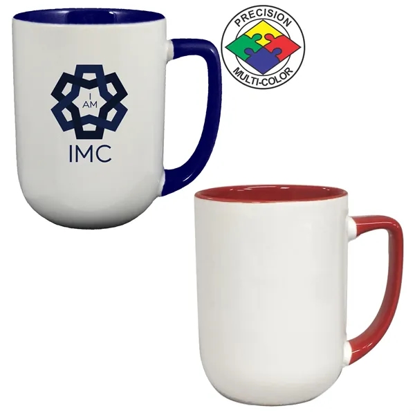 17oz Two-Tone Arlen Mug with Color Handle... from ASI 80093 Pyrographics / Pyrographics Line