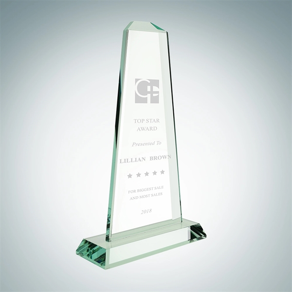 Pinnacle award made of jade glass and available in three sizes... from ASI 47791 Best Deal Awards