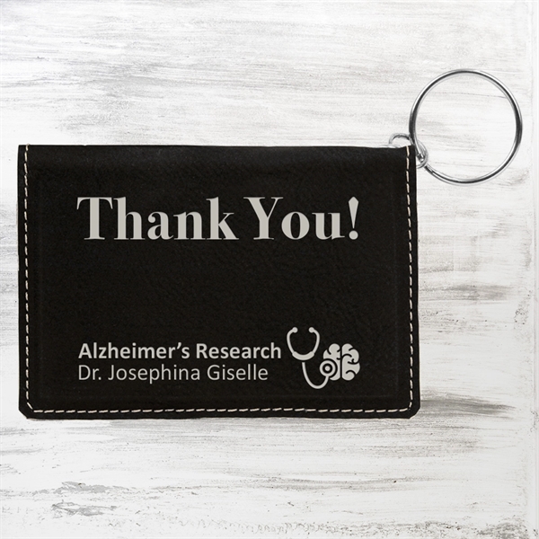 Leatherette ID Holder features a keychain and can be personalized with... from ASI 47791 Best Deal Awards
