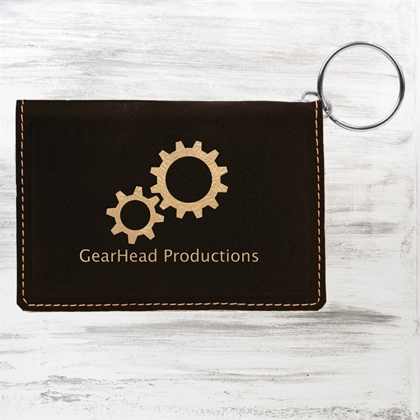 Leatherette ID Holder features a keychain and can be personalized with... from ASI 47791 Best Deal Awards