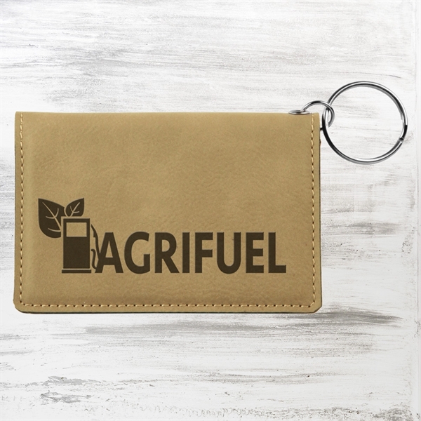 Leatherette ID Holder features a keychain and can be personalized with... from ASI 47791 Best Deal Awards