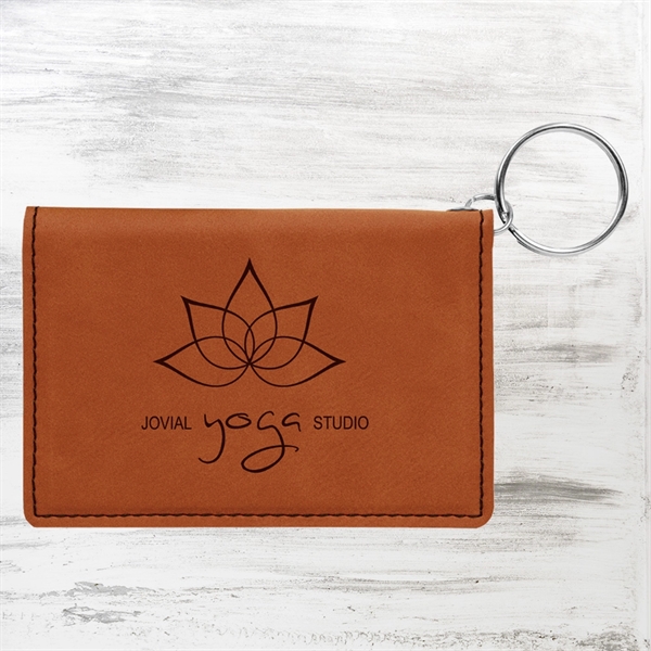 Leatherette ID Holder features a keychain and can be personalized with... from ASI 47791 Best Deal Awards