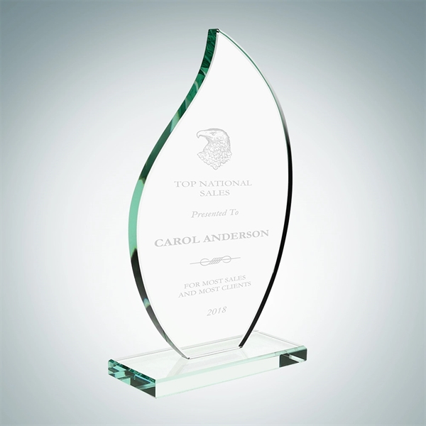 Flare award made of jade glass and available in three sizes... from ASI 47791 Best Deal Awards