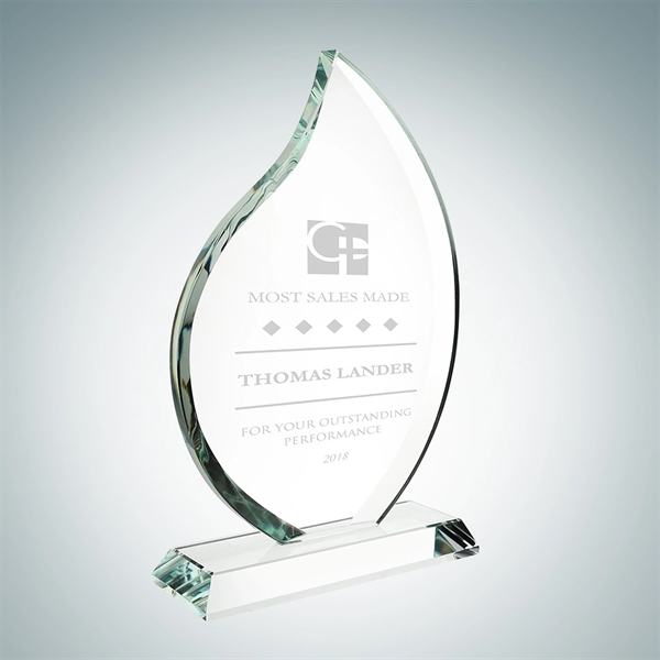 Flame award made of glass available in three sizes with a... from ASI 47791 Best Deal Awards