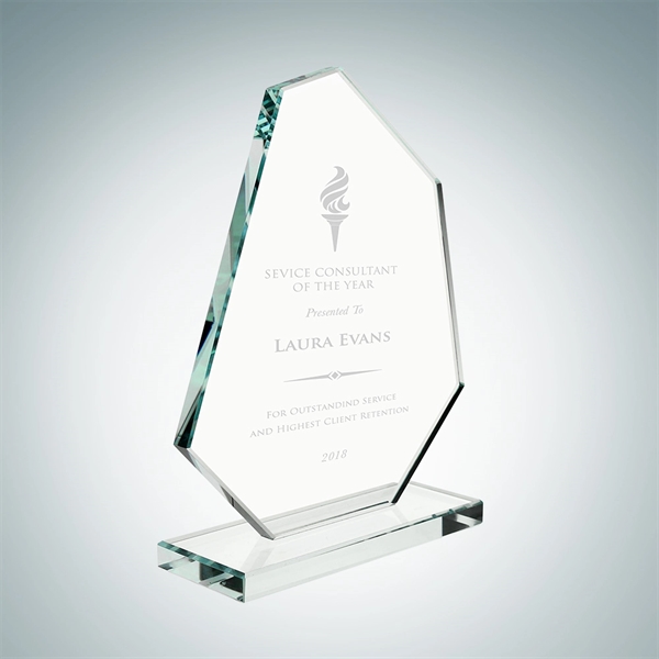 Boulder award made of glass available in three sizes with a... from ASI 47791 Best Deal Awards