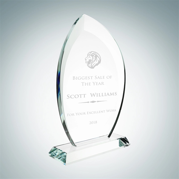 Blade award made of glass available in three sizes with a... from ASI 47791 Best Deal Awards