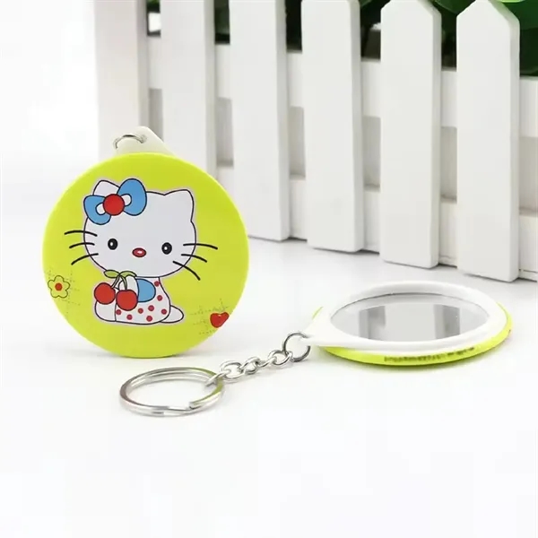 Full color tin mirror keychain plus full color CMYK imprint on... from ASI 37218 Athena Promo (tm)