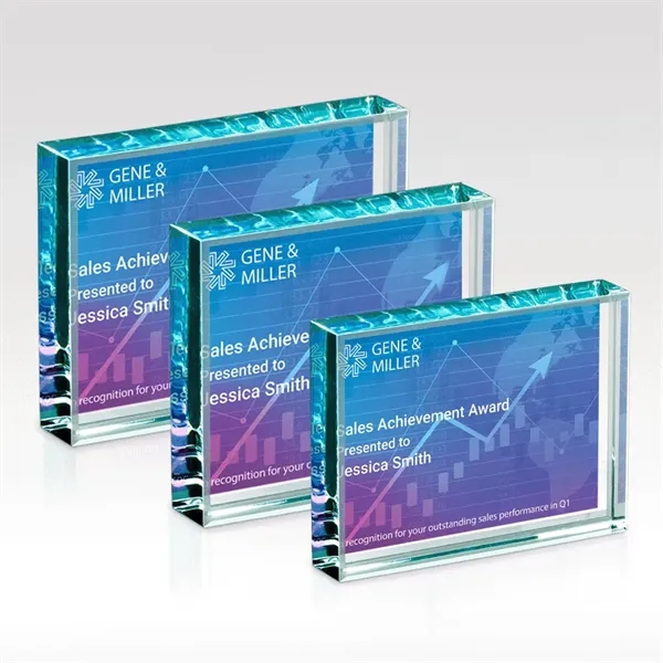 Award crafted from thick polished Starphire glass.... from ASI 93986 Visions/Awardcraft / Visions Awards