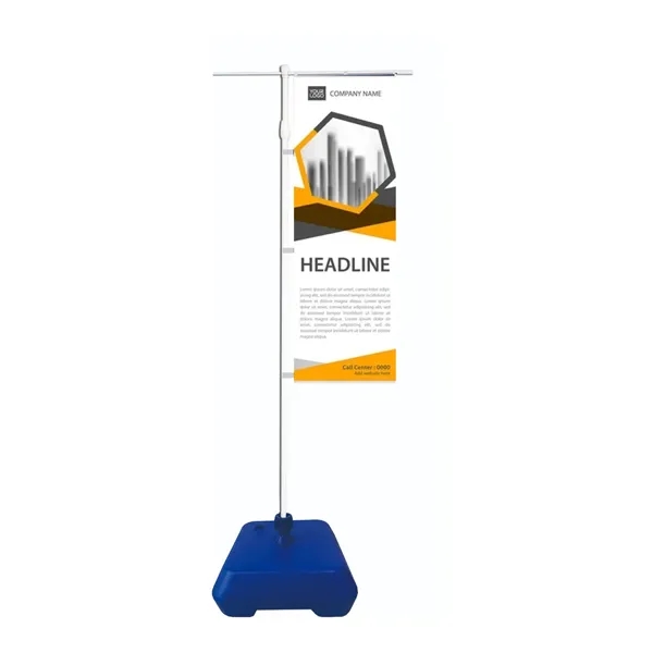 Flag stand with adjustable pole height and colorful water filled base... from ASI 68190 Lungsal / Lungsal