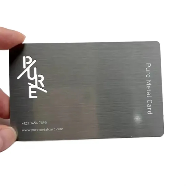 Stainless steel business name card plus laser engraving on one side... from ASI 37218 Athena Promo (tm)