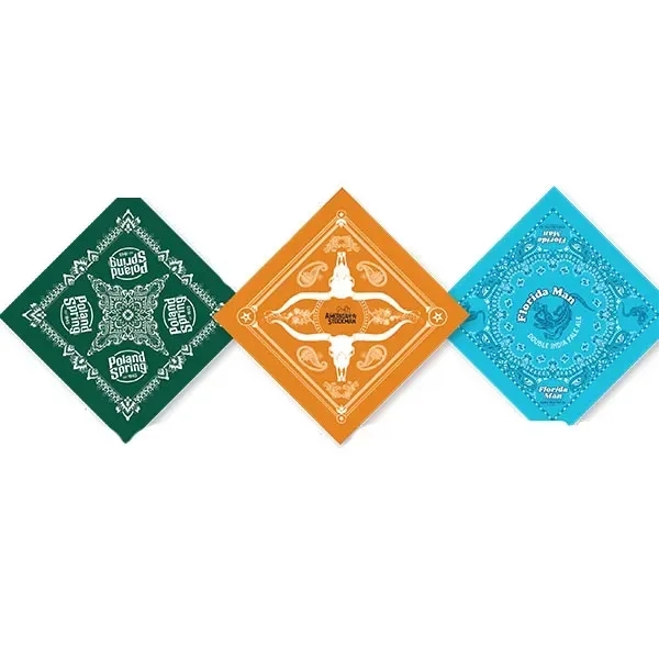 22" x 22" square cotton bandanna with writeable surface.... from ASI 44020 Bandanna Promotions By CARO-LINE / Bandanna Promotions