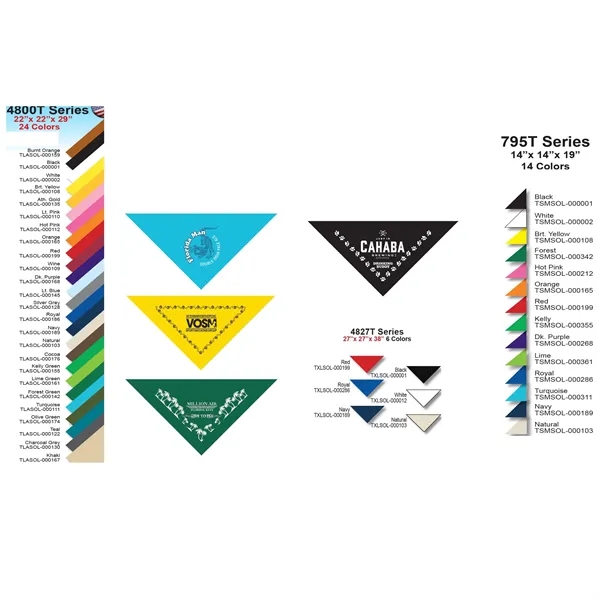 22" x 22" square cotton bandanna with writeable surface.... from ASI 44020 Bandanna Promotions By CARO-LINE / Bandanna Promotions