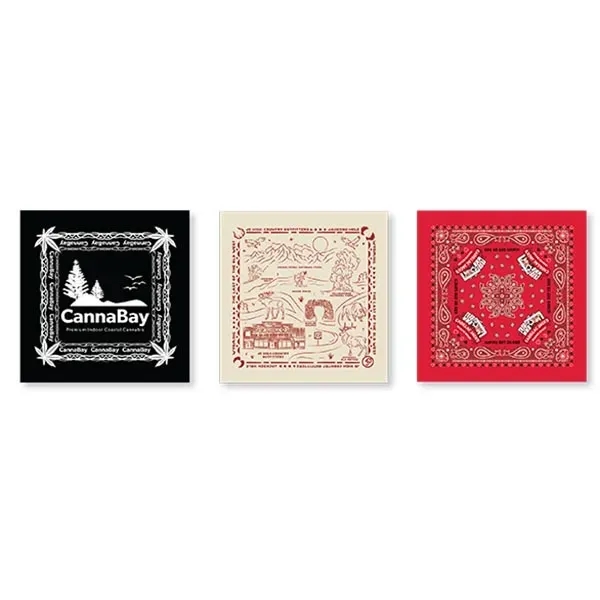 22" x 22" square cotton bandanna with DIY decoration - pens,... from ASI 44020 Bandanna Promotions By CARO-LINE / Bandanna Promotions