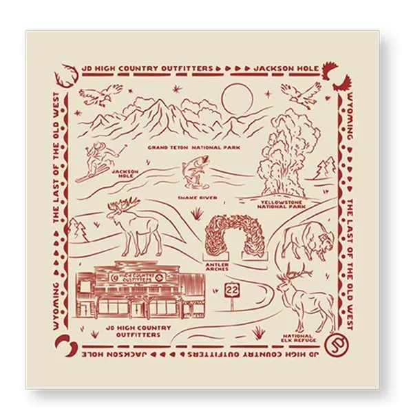 22" x 22" square cotton bandanna with DIY decoration - pens,... from ASI 44020 Bandanna Promotions By CARO-LINE / Bandanna Promotions