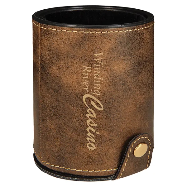 Leatherette dice cup with 5 dice and laser engraved graphics included.... from ASI 74601 Calico