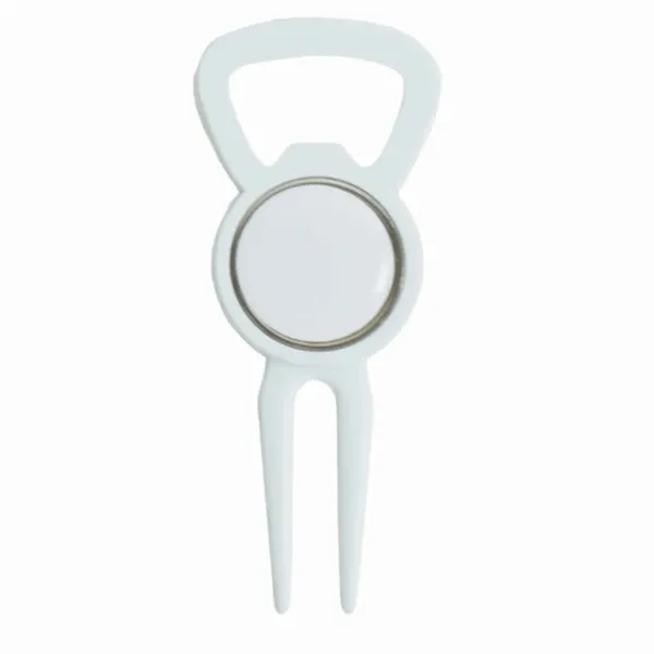Silver divot tool featuring a bottle opener function and a magnetic... from ASI 38120 Ball Pro / Diversified Quality Kitchenware