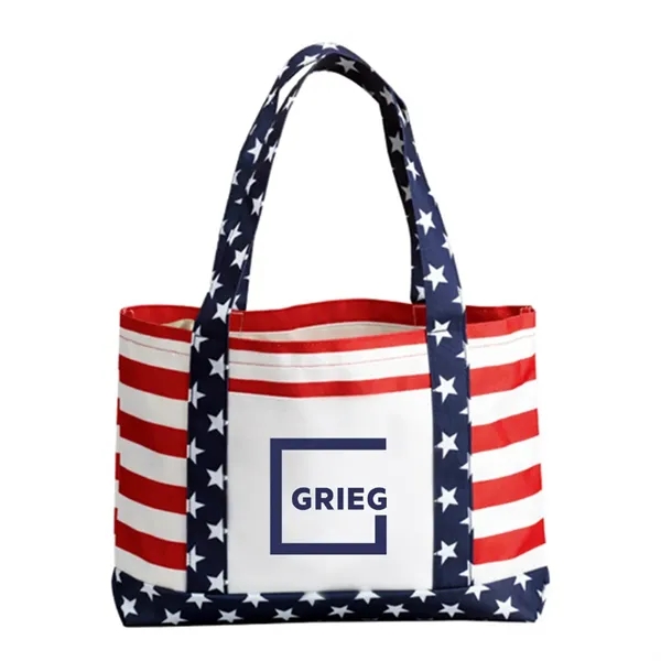 Stars and stripes design tote bag.... from ASI 31517 Admart Products / Admart Line