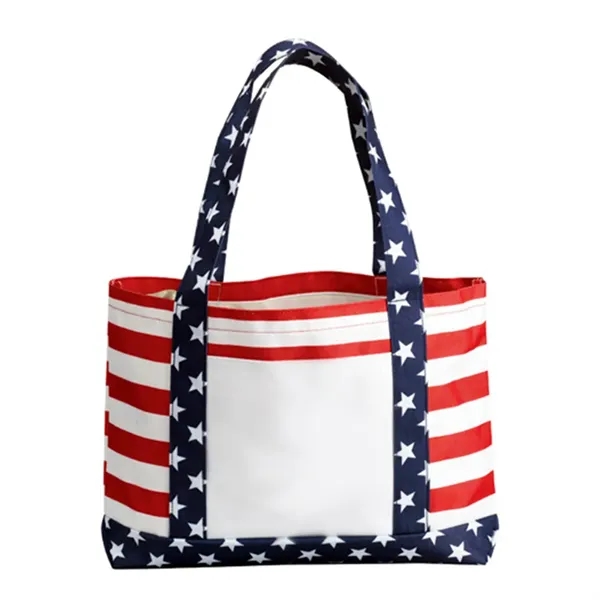 Stars and stripes design tote bag.... from ASI 31517 Admart Products / Admart Line