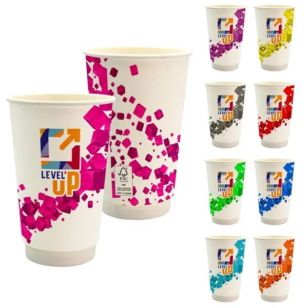 16 oz. Full Color Floating Cube Paper Cup... from ASI 30208 A P Specialties / AP Specialties