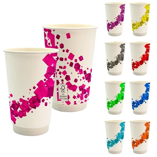 16 oz. Full Color Floating Cube Paper Cup... from ASI 30208 A P Specialties / AP Specialties