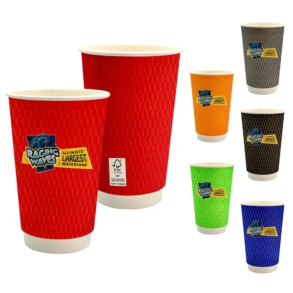 16 oz. Full Color Wave Paper Cup... from ASI 30208 A P Specialties / AP Specialties