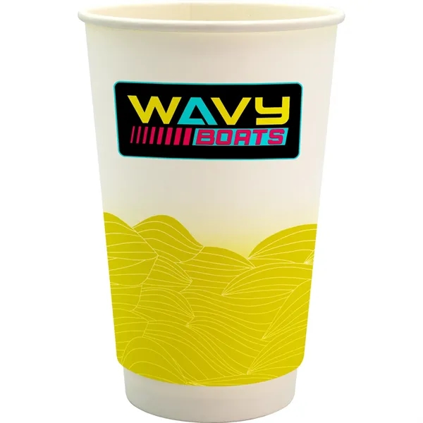 16 oz. Full Color Turbulent Waves Cube Paper Cup... from ASI 30208 A P Specialties / AP Specialties