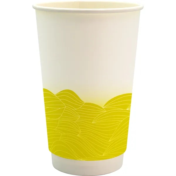 16 oz. Full Color Turbulent Waves Cube Paper Cup... from ASI 30208 A P Specialties / AP Specialties