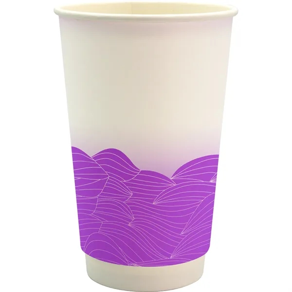 16 oz. Full Color Turbulent Waves Cube Paper Cup... from ASI 30208 A P Specialties / AP Specialties