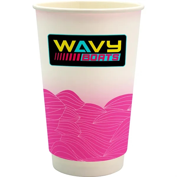 16 oz. Full Color Turbulent Waves Cube Paper Cup... from ASI 30208 A P Specialties / AP Specialties