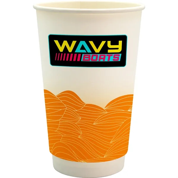 16 oz. Full Color Turbulent Waves Cube Paper Cup... from ASI 30208 A P Specialties / AP Specialties