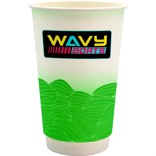 16 oz. Full Color Turbulent Waves Cube Paper Cup... from ASI 30208 A P Specialties / AP Specialties