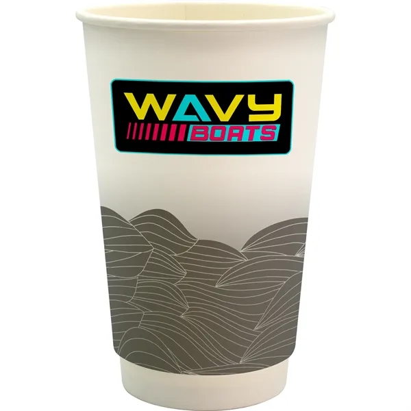 16 oz. Full Color Turbulent Waves Cube Paper Cup... from ASI 30208 A P Specialties / AP Specialties