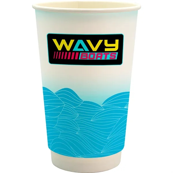 16 oz. Full Color Turbulent Waves Cube Paper Cup... from ASI 30208 A P Specialties / AP Specialties