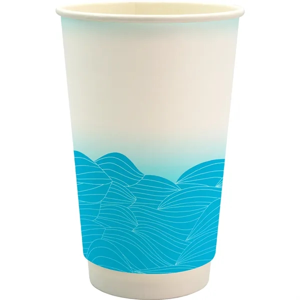 16 oz. Full Color Turbulent Waves Cube Paper Cup... from ASI 30208 A P Specialties / AP Specialties