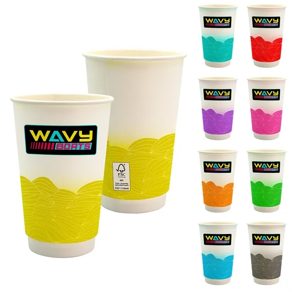 16 oz. Full Color Turbulent Waves Cube Paper Cup... from ASI 30208 A P Specialties / AP Specialties