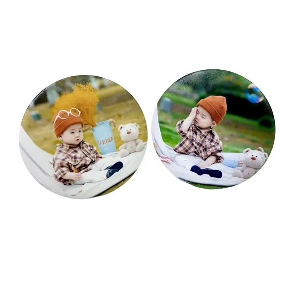 2.28" Full color round tin photo stand plus full color CMYK... from ASI 37218 Athena Promo (tm)