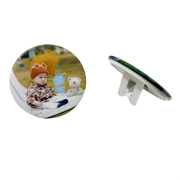 2.28" Full color round tin photo stand plus full color CMYK... from ASI 37218 Athena Promo (tm)