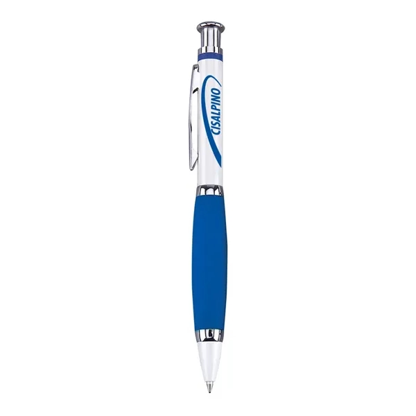Click action ballpoint pen with metallic white finish.... from ASI 31517 Admart Products / Admart Line