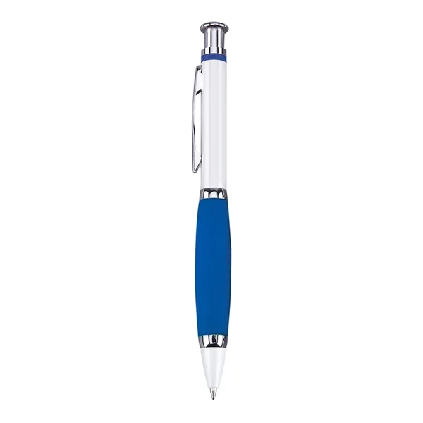 Click action ballpoint pen with metallic white finish.... from ASI 31517 Admart Products / Admart Line