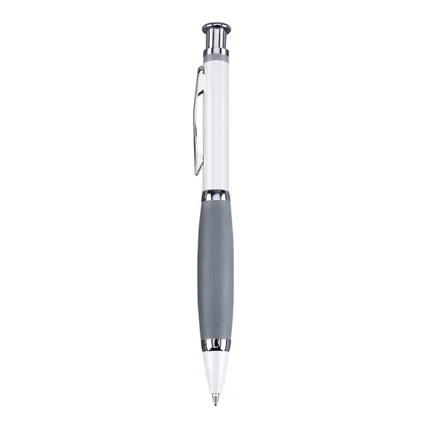 Click action ballpoint pen with metallic white finish.... from ASI 31517 Admart Products / Admart Line