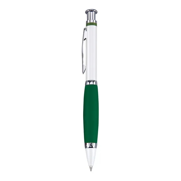 Click action ballpoint pen with metallic white finish.... from ASI 31517 Admart Products / Admart Line