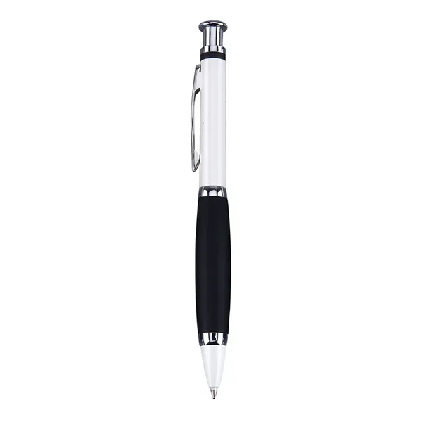 Click action ballpoint pen with metallic white finish.... from ASI 31517 Admart Products / Admart Line