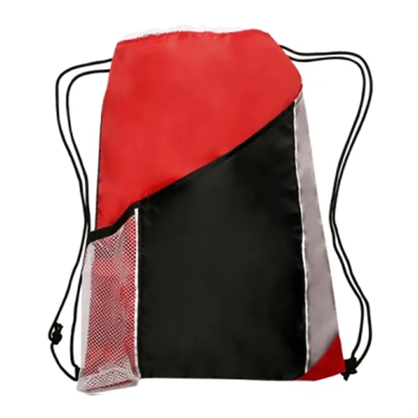 Drawstring backpack with side mesh pockets plus 1 color silkscreen imprint... from ASI 37218 Athena Promo (tm)