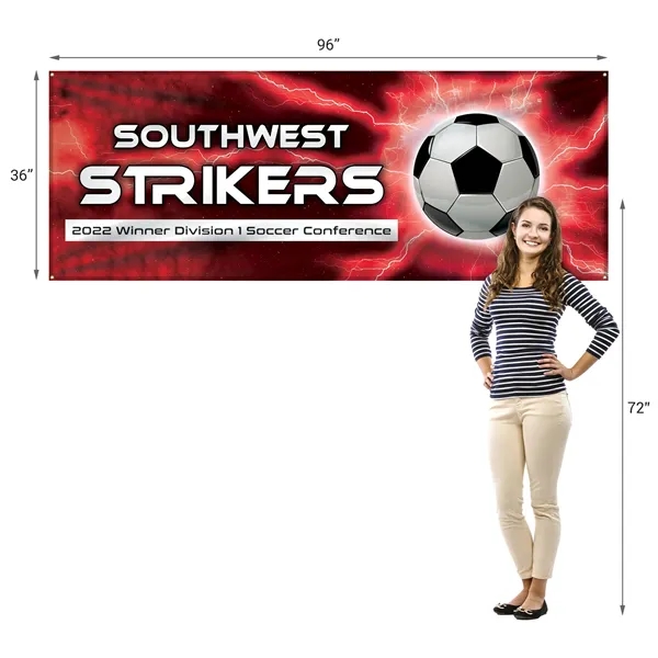 3' x 8' Digitally printed knitted polyester banner... from ASI 80228 Quinn