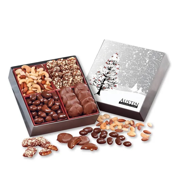Gift box with a cardinals sleeve filled with chocolates and nuts.... from ASI 68680 Maple Ridge Farms Inc