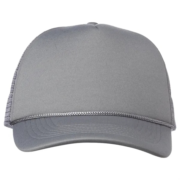 Structured five-panel trucker cap with pre-curved visor and mesh backing.... from ASI 39552 BEL Promo