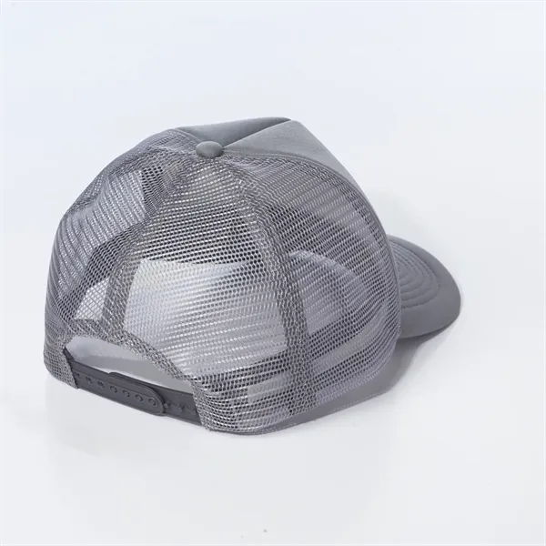 Structured five-panel trucker cap with pre-curved visor and mesh backing.... from ASI 39552 BEL Promo