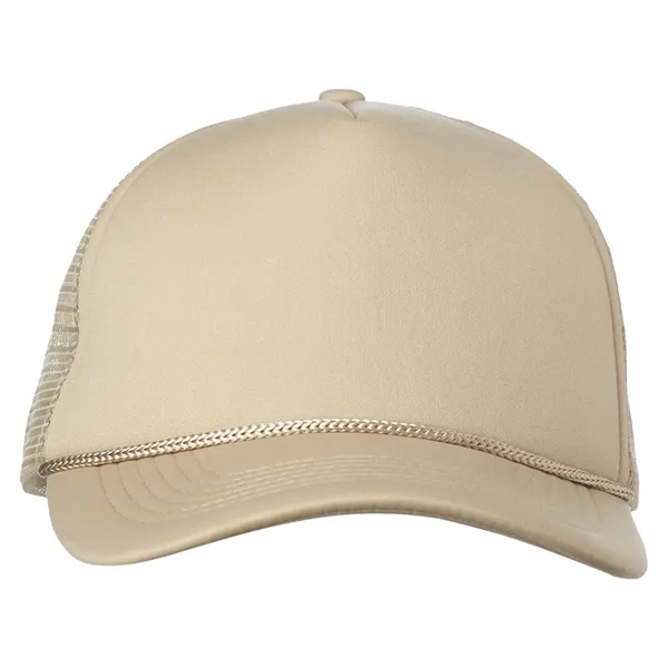 Structured five-panel trucker cap with pre-curved visor and mesh backing.... from ASI 39552 BEL Promo